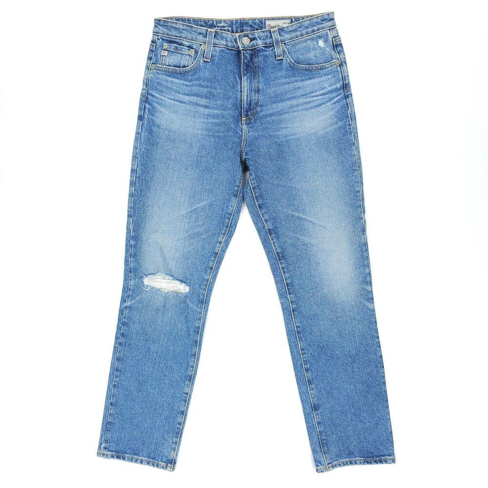 ADRIANO GOLDSCHMIED Isabelle 360° AG-ed Ultra High-Rise Straight Crop Jeans 28